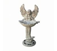 KQFCAZRE Mangiatoia Angelo Resistente Alle Intemperie Mangiatoia in Ghisa Stabile Decorazione Angelo per Giardino, Cortile