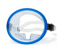 KQFCAZRE Maschera Subacquea Occhiali da Immersione Snorkel Lente Rinforzata Antirottura Trattamento Antifog Skirt in Silicone Confortevole Adattabile Strap , Blu Trasparente
