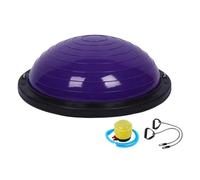 KQFCAZRE Palla per L'equilibrio con Fasce Elastiche E Pompa, Palla Fitness, Palla, Mezza Palla Da Ginnastica per Allenamento Completo Del Corpo, Danza, VIOLA