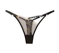 KQISAN Perizoma da Donna con Lettere Personalizzate, Perizoma in Pizzo Trasparente Floreale Vintage con Lettera di Strass con Nome Personalizzato, Mutandine Erotiche Scavate per Feste di Appuntamen