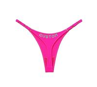 KQISAN Perizoma Personalizzato con Nome della Lettera per Le Donne Fai da Te Lettere di Cristallo Mutandine Elastiche G String Personalizza Il Fondo del Bikini Catene per Il Corpo Gioielli Regalo P