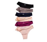 KQISANGM Confezione da 6 Perizomi T-Back da Donna Sexy Senza Cuciture Traspiranti Perizoma G-String Intimo Invisibile Slip A Vita Bassa Slip Invisibili per Donna Taglia XL
