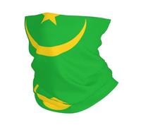 KQISANGM Copricapo Multifunzionale Bandana Scaldacollo Scaldanaso Morbido E Confortevole Copricapo Con Bandiera Della Mauritania Sciarpa Tubolare Antivento Per Uomini E Donne