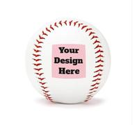 KQISANGM Pallone Da Baseball Personalizzato In Pelle Rigida Standard Con La Tua Immagine/Testo Allenamento Sportivo Pratica Baseball In Pelle Di Gomma Per Giochi All'Aperto Per Giovani E Adulti