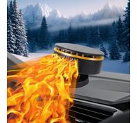 KQLHLHDYZ 12 V Termoventilatore per auto, stufetta portatile per auto, stufetta per auto con riscaldamento rapido, sbrinatore per parabrezza, sbrina e riscalda il parabrezza dell'automobile con base