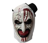 KQLHLHDYZ Maschera da clown di Halloween, raccapricciante maschera in lattice con foulard, maschera da clown jolly a testa intera, maschera spaventosa per Halloween, cosplay, costume di scena