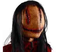 KQLHLHDYZ Maschera di Halloween spaventosa con capelli per adulti, maschera fantasma femminile, testa completa demone fantasma in lattice per Halloween, maschera da diavolo horror, accessori cosplay
