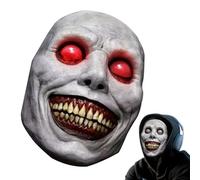 KQLHLHDYZ Maschera spaventosa di Halloween per adulti, maschera a LED di Halloween, realistica e resistente, in lattice naturale, raccapricciante, maschera horror per cosplay
