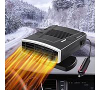 KQLHLHDYZ Riscaldatore per auto, 12 V 200 W, riscaldamento rapido, riscaldatore per auto con presa accendisigari, riscaldamento e raffreddamento 2 in 1, sbrinatore portatile per parabrezza con base