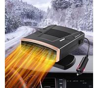 KQLHLHDYZ Riscaldatore per auto da 12 V 200 W, riscaldamento rapido per auto, con presa accendisigari, riscaldamento e raffreddamento 2 in 1, sbrinatore per parabrezza con base girevole a 360°