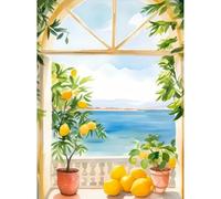 KQMGJYB Dipingi con i Numeri Adulti, Paint by Numbers Kit Fai da te Olio La Pittura di Numeri Kit con Pennelli Pittura a pigmento Acrilico Disegno Decora la casa Regalo 40x50cm