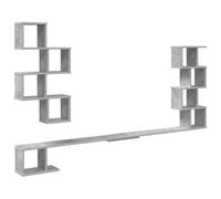 KQMNWMR Mobile TV a Parete Grigio Cemento 160x15x94 cm | La console multimediale sospesa per camera da letto e soggiorno crea superfici libere con una robusta capacità di carico di