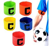 KQNM Capitan Armband Football, Captain Football Armband, Fascia da Capitano da Calcio Elastica Regolabile, per Bambini Sport per Adulti Calcio E Rugby, 5 Pezzi