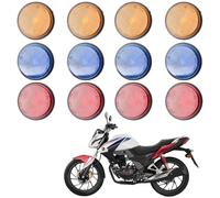 KQOZG 12 Pezzi Catarifrangenti Rotondi con Viti e Dadi, Φ60mm, per Camper, Rimorchi, Pali, Bici, Moto, e Copriraggi Bici, Riflettori Catarifrangenti Adesivi (Ø 60mm) (blu/giallo/rosso)