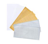 KQOZG 6 fogli di etichette di cera per candele, adesivi di cera per candele per kit artigianali di candele alfanumeriche, 2 per oro, argento e bianco (1 per maiuscole e minuscole).