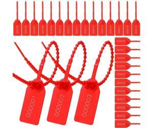 Kquepo 300 sigilli per manipolazione in plastica, fascette numerate, etichette di sicurezza, autobloccanti usa e getta, segnaletica, 250 mm