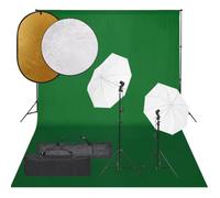 KQWQERT Set da studio fotografico con sfondo da 500 x 300 cm | Include riflettore 5 in 1, design pieghevole, per fotografia in interni ed esterni