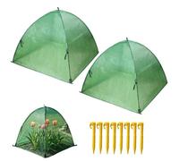 KQWVZ 2 Telo Antigelo per Piante,56x56cm Mesh Plant Cover,Protective Garden Tent, Copertura Calda Invernale per Giardino Piante Tenda Rialzata a Cupola,Tenda per Piante da Esterno Invernale Copertura