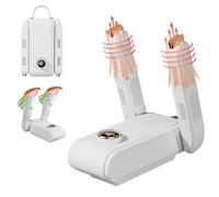 KQWVZ Asciuga Scarpe Elettrico, Asciuga Stivali Con Timer, Asciuga Scarponi, Asciuga Stivali Pieghevole, Asciuga Scarponi in Modo Veloce per Scarpe, Guanti, Calzini, Cappelli, Doppio Antibatterico