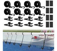 KQWVZ Cinghie di Fissaggio per Piscina, Cinghie di Fissaggio A Rullo per Piscina, Set di 8 Nastri di Fissaggio per Piscina, Accessori per Bobina di Copertura Solare per Piscine, per Teloni da Piscina