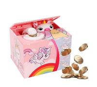 KQWVZ Salvadanaio Elettrico, Automatico Elettrico Gatto Salvadanai per Bambini, Automatico Elettrico Unicorno Salvadanai per Bambini, Rubare Salvadanaio Portamonete Elettronico Con Musica Elettrica