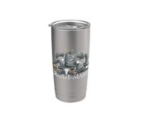 Kraah-masté! Yoga Workout Meditation Corvi e Cornacchie Bicchiere termico in acciaio inox doppia parete