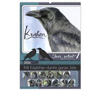 Krähen - Clever notiert! Mit Köpfchen durchs ganze Jahr (Wandkalender 2026 DIN A2 hoch), CALVENDO Monatskalender: Krähen mit ihrer erstaunlichen ... zur Seite. Kluge Köpfchen - fürs ganze Jahr!