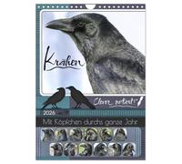 Krähen - Clever notiert! Mit Köpfchen durchs ganze Jahr (Wandkalender 2026 DIN A4 hoch), CALVENDO Monatskalender: Krähen mit ihrer erstaunlichen ... zur Seite. Kluge Köpfchen - fürs ganze Jahr!