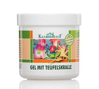 Kräuterhof, gel con artiglio del diavolo ed estratti di eucalipto, mentolo e canfora, ideale per massaggi, contenitore sigillato con pellicola in alluminio, 250 ml (etichetta in lingua italiana non garantita)