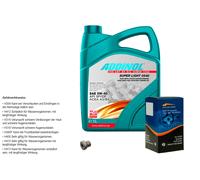 KRAFT Controllo Set 5L ADDINOL SUPER LIGHT 5W-40 Per Audi Q3 8UB 8UG 1.4