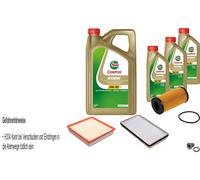 KRAFT Controllo Set 8 L Castrol EDGE 5W-30 Per Opel Vivaro Kasten 2.0 CDTi