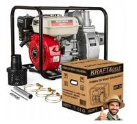 Kraft Dele BENZIN Wasserpumpe 6,5PS Pompa Giardino 4 Tempi Motopompa 3''