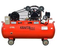 KRAFT DELE Compressore Aria 270L 400V 820L/min 8 bar 2 Cilindri Per Officina