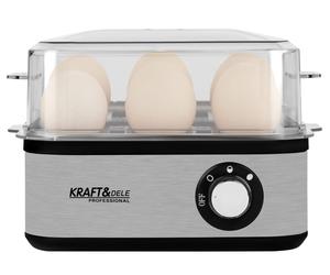 KRAFT&DELE KD4118 Eierkocher Elettrico 8 Uova 500W Eierdämpfer 3 Livelli
