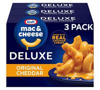 Kraft Deluxe Original Cheddar – Cena con maccheroni e formaggio – 3 x 396,9 g