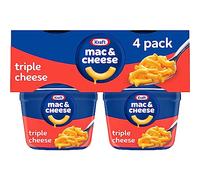 Kraft Easy Mac Triple Cheese Flavor Macaroni and Cheese (24 Coppe Microwavable Microwavable Coppe, 6 confezioni da 4)