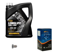 KRAFT Filtro Olio 5 L MANNOL Longlife 508/509 0W-20 Per VW Golf VII 1.4