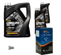 KRAFT Filtro Olio 7 L MANNOL Longlife 508/509 0W-20 Per VW Passat Variant