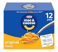 Kraft Original Mac & Cheese Macaroni e Formaggio Cena, Confezione da 12 Ct, Scatole da 205,5 g