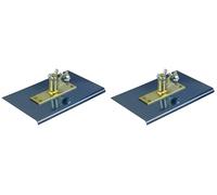 Kraft Tool Co. CC395A-01 - Levigabordi in acciaio blu ad angolo con raggio di 1/2", 22,9 x 15,2 cm, confezione da 2