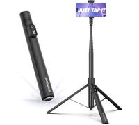KraftGeek Bastone per selfie con apertura automatica per iPhone, 66" JustTap, treppiede per telefono, nero