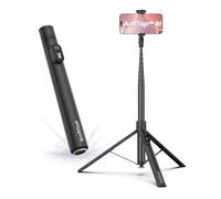 KraftGeek Bastone per selfie con apertura automatica per iPhone, 66" JustTap, treppiede per telefono, nero