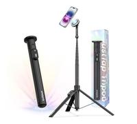 KraftGeek Treppiede magnetico per iPhone MagSafe - 66 '' Selfie Stick automatico con telecomando, treppiede portatile per registrazione video, viaggi, vlogging (nero)