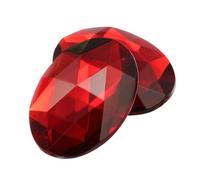 KraftGenius 40 x 30 mm posteriore piatto ovale in acrilico, Pro grade - 4 pezzi Ruby H103
