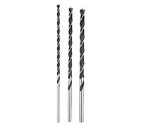 Kraftixx 511890 - Punte per trapano per legno, da 6, 8 e 10 mm, lunghezza totale 250 mm, lunghezza utile 155 mm, 3 pezzi