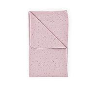 KraftKids Coperta in mussola con pois dorati su rosa, 70 cm x 100 cm, 100% mussola con amore, realizzata a mano nell'Unione Europea