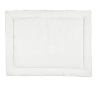 KraftKids - Coperta per gattonare, in lino leggero, colore bianco e verde, imbottita in cotone di alta qualità, dimensioni 100 x 135 cm