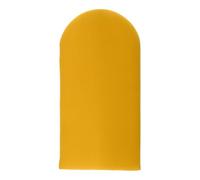 KraftKids Pannello da parete imbottito, spessore 4 cm, modulare, forma arrotondata, doppia crepa giallo, Mustard in 100% cotone, design per la camera da letto, cameretta dei bambini, EU