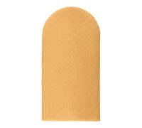 KraftKids Pannello da parete imbottito, spessore 4 cm, modulare, forma arrotondata, giallo senape, 100% lino, design per la camera da letto, cameretta dei bambini, EU