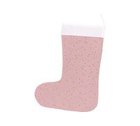 KraftKids Stivali di Natale in mussola, puntini dorati su rosa, stivali di Babbo Natale in 100% cotone, altezza 36 cm, calzini di Natale all' interno, calza di Natale da appendere